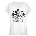 thumbnail image 1 of Junior's One Hundred and One Dalmatians Cruella Devilish  Graphic Tee White 2X Large, 1 of 2