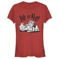 thumbnail image 1 of Junior's One Hundred and One Dalmatians Life is Ruff Graphic Tee Red Medium, 1 of 3