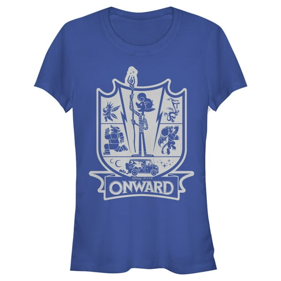 Junior's Onward Character Icon Crest  Graphic Tee Royal Blue Medium