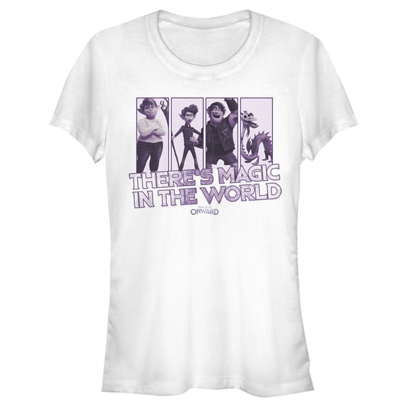 Junior's Onward Magic in World Panels Graphic Tee White Large