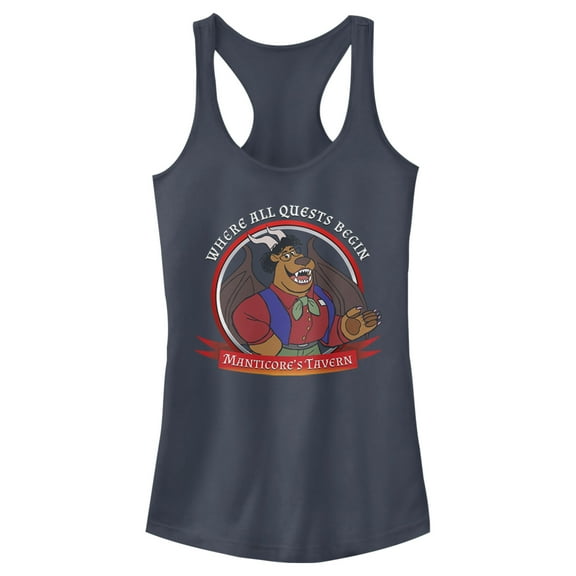 Junior's Onward Manticore's Tavern Quests Begin  Racerback Tank Top Indigo Small