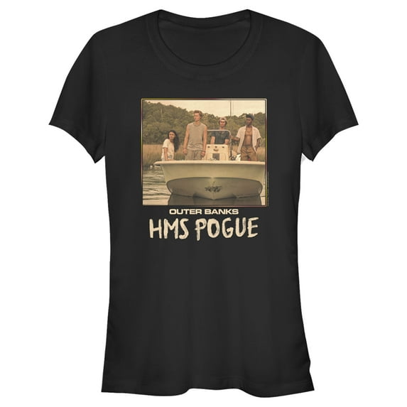 Junior's Outer Banks HMS Pogue Graphic Tee Black Small