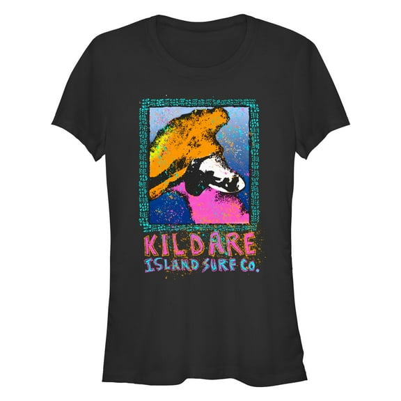 Junior's Outer Banks Kildare Island Surfboard Co. Abstract Poster Graphic T-Shirt