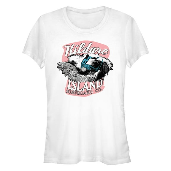 Junior's Outer Banks Kildare Island Surfboard Co. Waves Graphic T-Shirt
