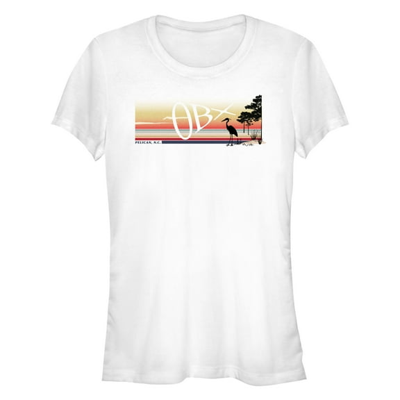 Junior's Outer Banks OBX Pelican Graphic T-Shirt