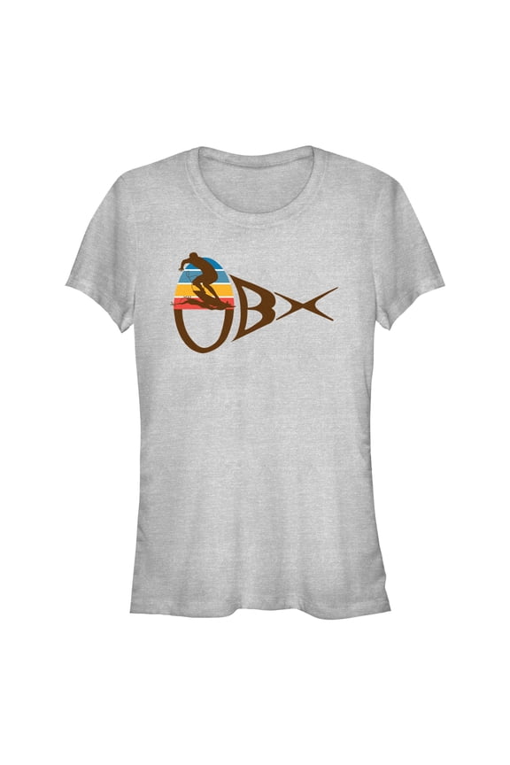 Junior's Outer Banks OBX Surfing Silhouette Graphic T-Shirt