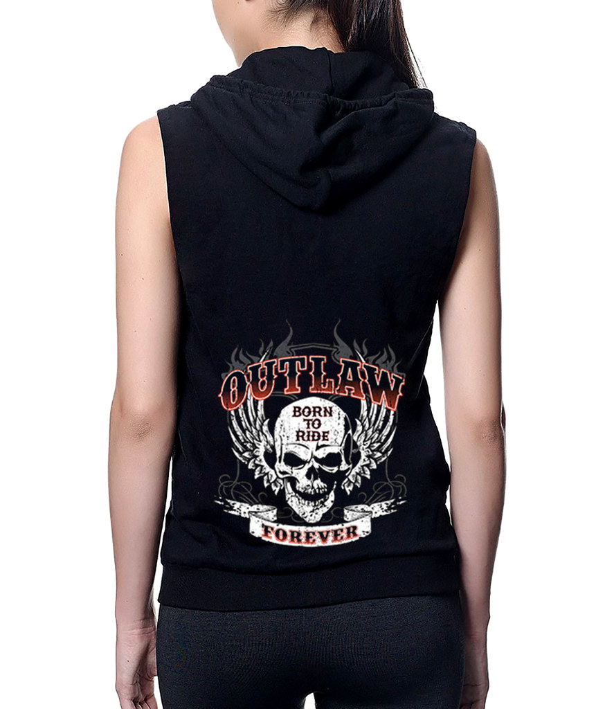 Skull sales sleeveless hoodie