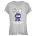 thumbnail image 1 of Junior's Pabst 1844 Blue Ribbon  Graphic Tee Athletic Heather X Large, 1 of 3