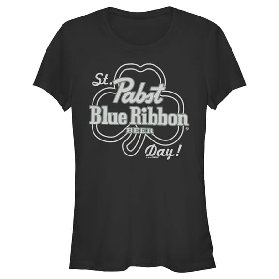Junior's Pabst Irish Beer Graphic Tee Black Large