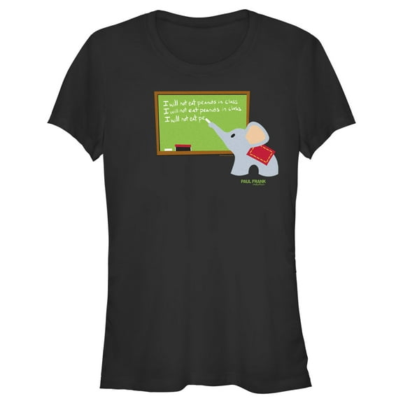 Junior's Paul Frank Ellie in Class  Graphic Tee Black 2X Large