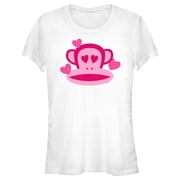 Juniors Paul Frank Julius In Love Graphic Tee White X Large