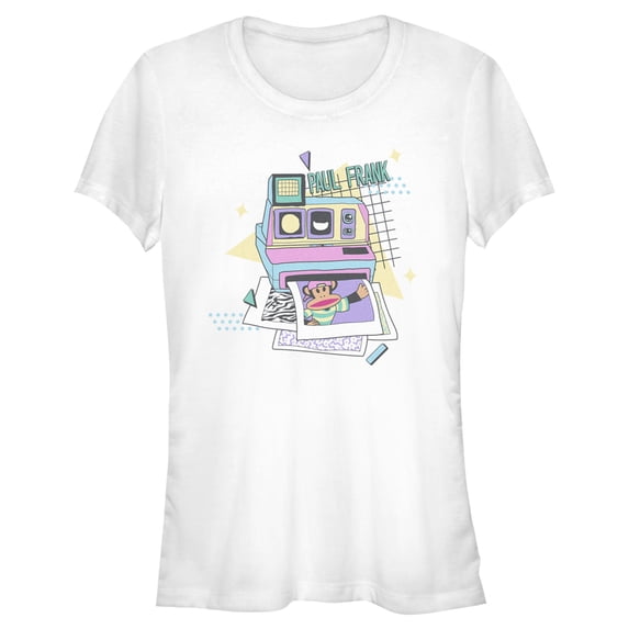 Junior's Paul Frank Julius Retro Photo Graphic Tee White X Large