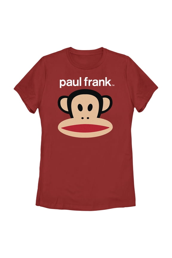 Women's Paul Frank Logo Julius Graphic Tee Red Medium