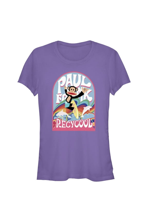 Junior's Paul Frank Recycool Julius the Monkey Graphic Tee Purple Medium