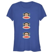 Junior's Paul Frank Stacked Julius Graphic Tee Royal Blue X Large