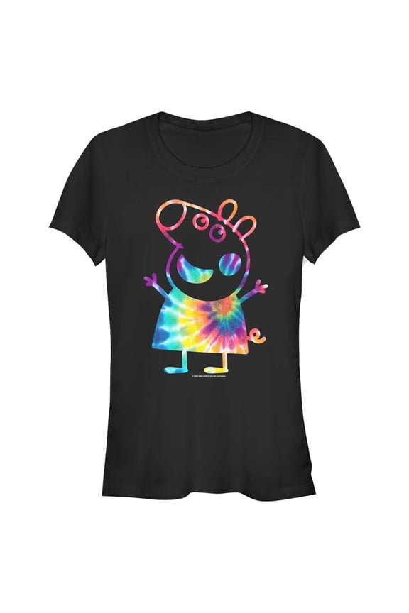 Junior's Peppa Pig Tie-Dye Peppa Graphic T-Shirt