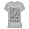 thumbnail image 1 of Junior's Peter Pan Character Map Graphic Tee Athletic Heather Medium, 1 of 2