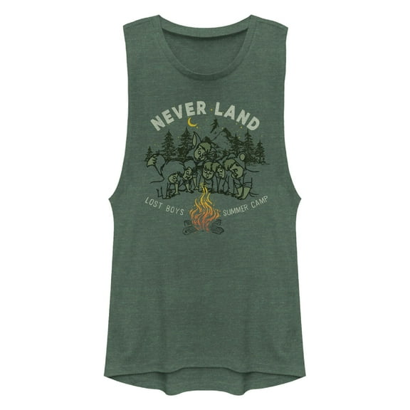Junior's Peter Pan Lost Boys Summer Camp  Festival Muscle Graphic T-Shirt