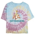 thumbnail image 1 of Juniors' Peter Pan Tinker Bell Daydreamer Mushroom Cropped T-Shirt Blue/Pink/Light Yellow Small, 1 of 4