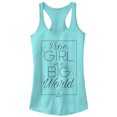 thumbnail image 1 of Junior's Peter Pan Tinker Bell in a Big World  Racerback Tank Top Cancun Small, 1 of 3