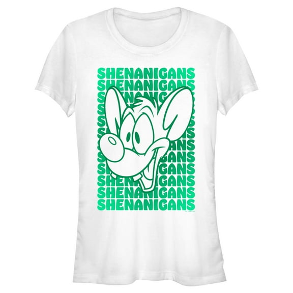Junior's Pinky and the Brain Pinky Shenanigans  Graphic Tee White 2X Large