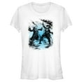 thumbnail image 1 of Junior's Pirates of the Caribbean: Curse of the Black Pearl Jack Sparrow and Hector Barbossa Duel Graphic Tee White X Large, 1 of 3