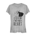 thumbnail image 1 of Junior's Pocahontas Listen Heart  Graphic Tee Athletic Heather Medium, 1 of 2