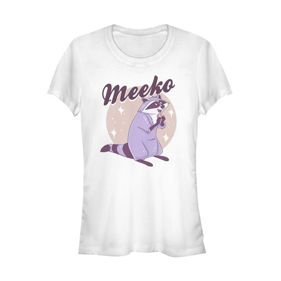 Junior's Pocahontas Meeko Portrait Graphic Tee White X Large