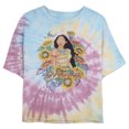 thumbnail image 1 of Junior's Pocahontas Sunflower Frame Crop Graphic Tee Tie Dye Large, 1 of 4