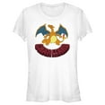 thumbnail image 1 of Junior's Pokemon Charizard Portrait  Graphic Tee White Small, 1 of 3