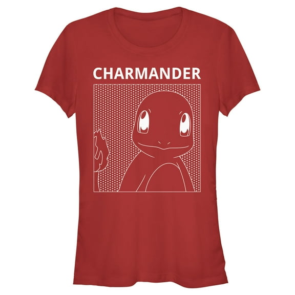 Junior's Pokemon Charmander Line Art Graphic Tee Red Small