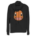 thumbnail image 1 of Junior's Pokemon Charmander Smile  Cowl Neck Sweatshirt Black Small, 1 of 4