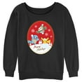 thumbnail image 1 of Junior's Pokemon Christmas Happy Holidays Patch Sweatshirt Black Large, 1 of 4