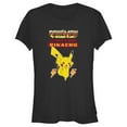thumbnail image 1 of Junior's Pokemon Get Ready to Battle Pikachu Retro  Graphic Tee Black Medium, 1 of 3