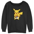 thumbnail image 1 of Junior's Pokemon Halloween Trick or Treat Pikachu  Sweatshirt Black X Large, 1 of 4