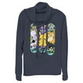 thumbnail image 1 of Junior's Pokemon Mewtwo, Pikachu, and Psyduck Skateboard Decks Cowl Neck Sweatshirt Navy Blue 3X Large, 1 of 4