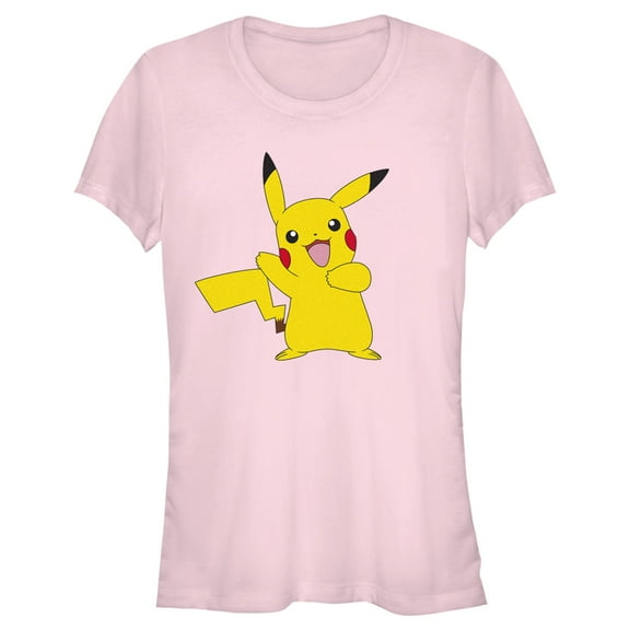 Junior's Pokemon Pikachu Happy Dance  Graphic Tee Light Pink 2X Large