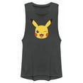 thumbnail image 1 of Junior's Pokemon Pikachu Wink Face  Festival Muscle Graphic Tee Charcoal 2X Large, 1 of 4