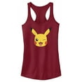 thumbnail image 1 of Junior's Pokemon Pikachu Wink Face  Racerback Tank Top Scarlet Large, 1 of 4