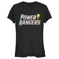 thumbnail image 1 of Junior's Power Rangers Lightning Bolt Logo Graphic Tee Black Small, 1 of 2
