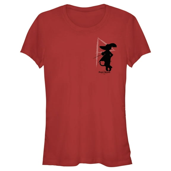 Junior's Puss in Boots: The Last Wish Distressed Purple Puss in Boots  Graphic Tee Red Medium
