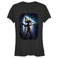 thumbnail image 1 of Junior's Puss in Boots: The Last Wish Space Poster Graphic Tee Black Large, 1 of 3