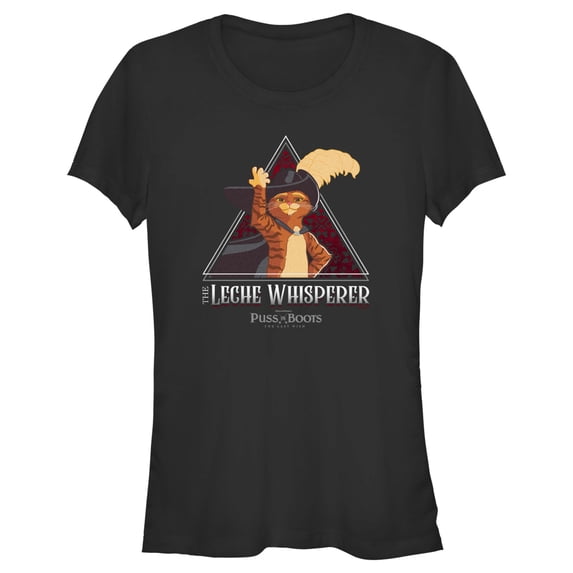 Junior's Puss in Boots: The Last Wish The Leche Whisperer Graphic Tee Black X Large