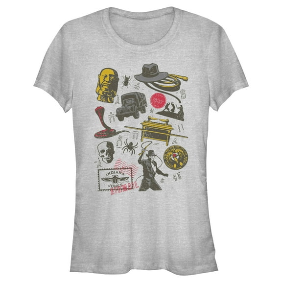Junior's Raiders of the Lost Ark Movie Icons  Graphic Tee Athletic Heather Medium