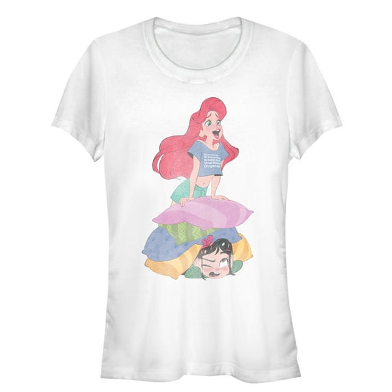 Junior's Ralph Breaks the Internet Ariel Pillow Graphic Tee White Large