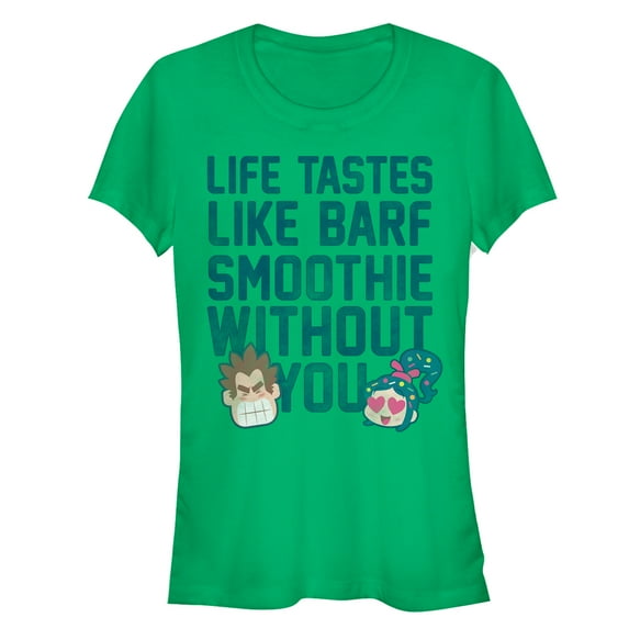 Junior's Ralph Breaks the Internet Barf Smoothie Graphic Tee Kelly Green Large