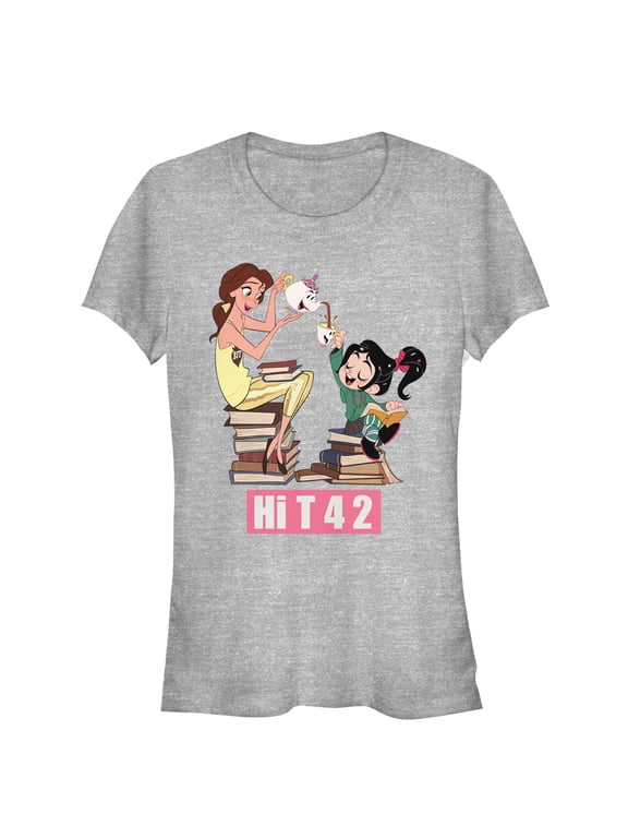 Junior's Ralph Breaks the Internet Belle Tea Party Graphic Tee Athletic Heather Small