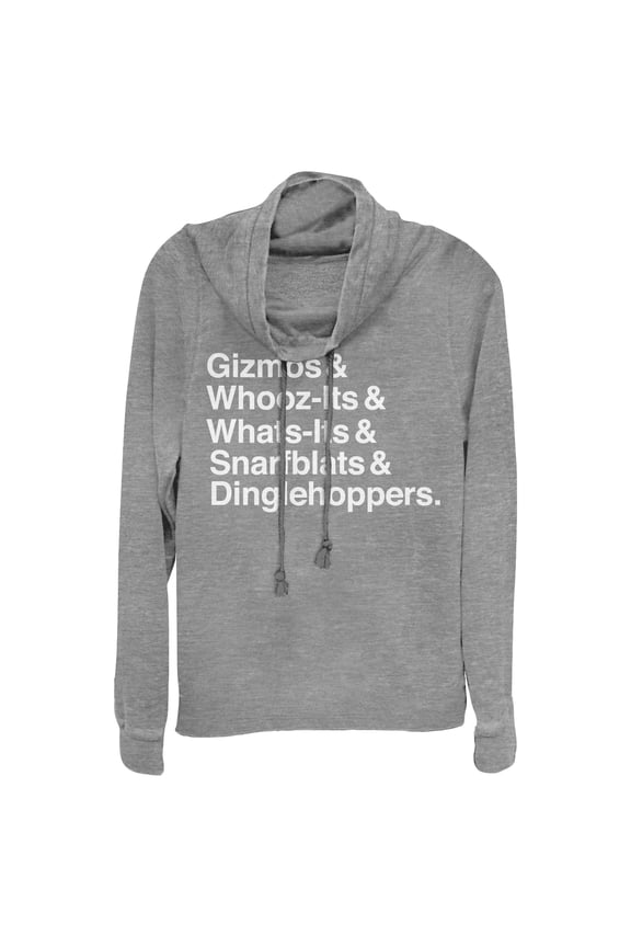 Junior's Ralph Breaks the Internet Comfy Ariel Cowl Neck Sweatshirt Gray Heather Large