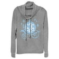 thumbnail image 1 of Junior's Ralph Breaks the Internet Comfy Cinderella  Cowl Neck Sweatshirt Gray Heather X Small, 1 of 3