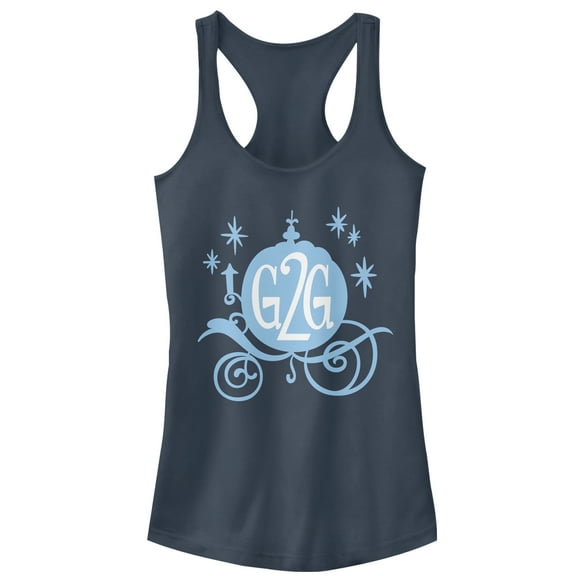 Junior's Ralph Breaks the Internet Comfy Cinderella Racerback Tank Top Indigo Medium